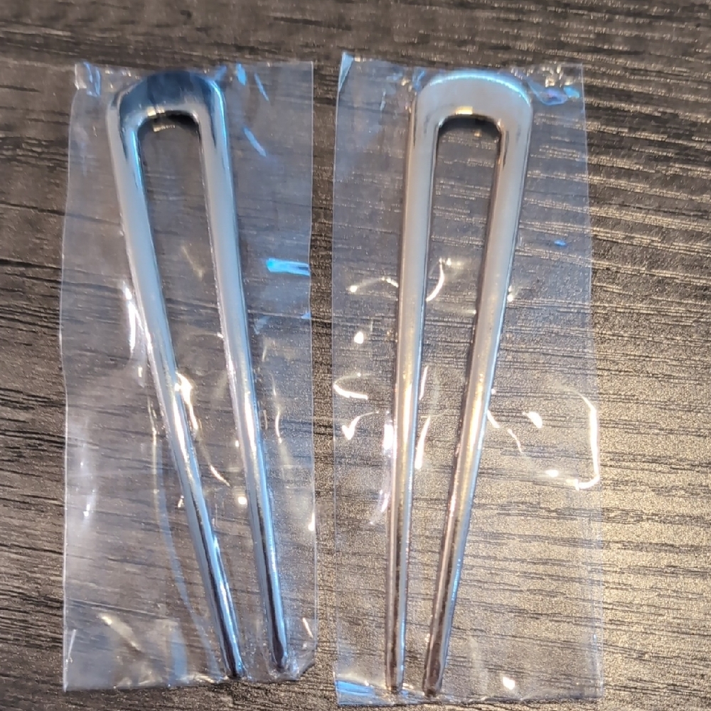 Silver Metal Hair Pins